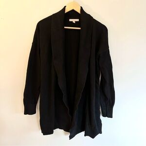 Banana Republic Black Open-Front Shawl Collar Cardigan